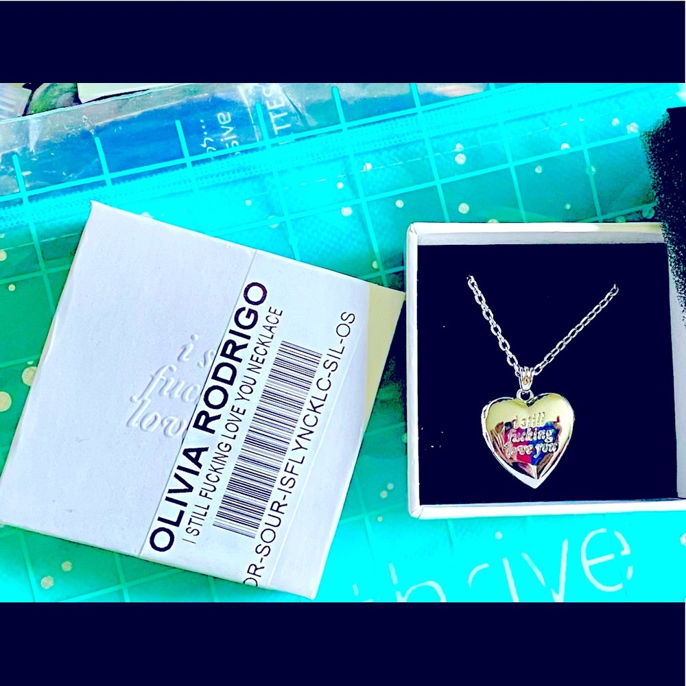 Olivia Rodrigo - I Still F*king Love You Silver Necklace locket